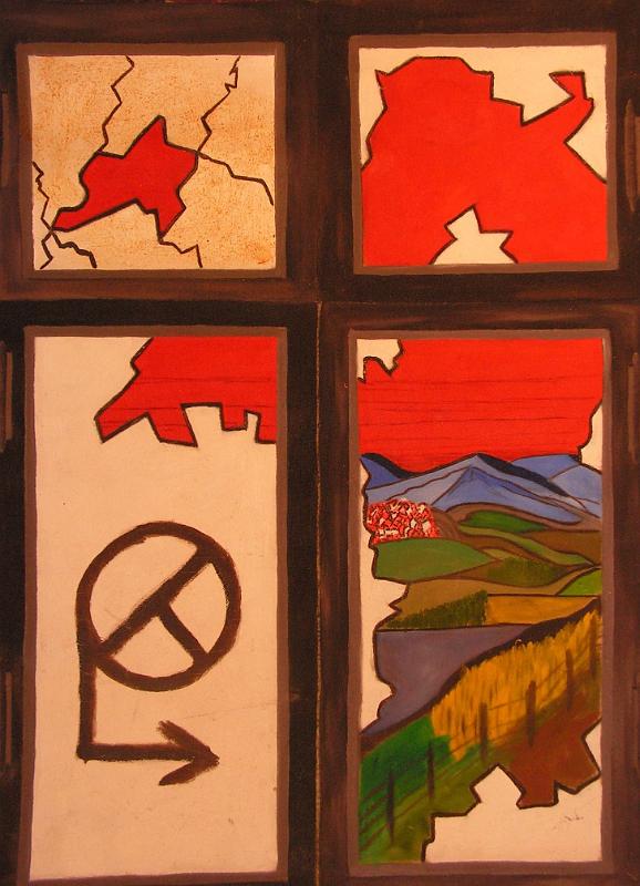 Outside Red, ca 1971, Öl-Leinen, 60x75.jpg